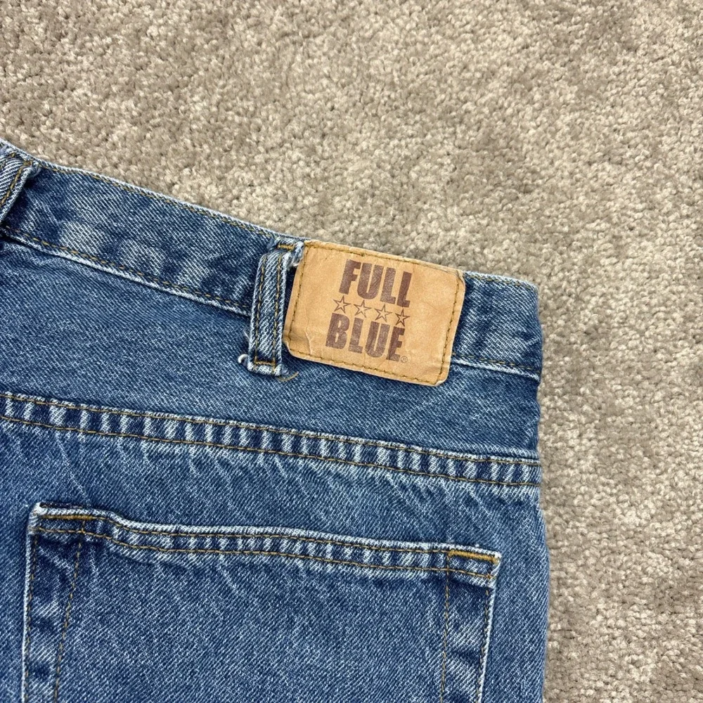 Vintage‎ Y2K Full Blue Denim Jean Shorts Jorts Size 34